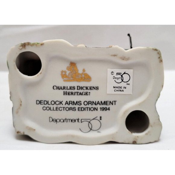 Dept 56 Charles Dickens 1994 Collectors Edition Ornament DEDLOCK ARMS - Picture 7 of 13